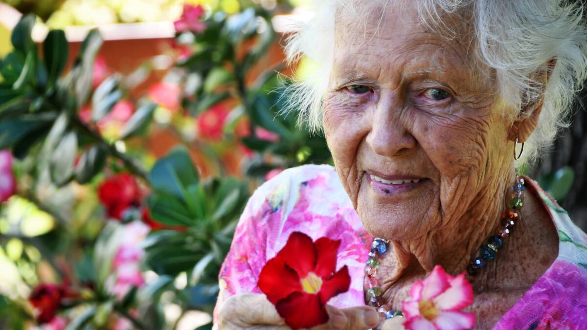 Eddie Taylor is flourishing thanks to her love of gardening. Picture: Brad Marsellos