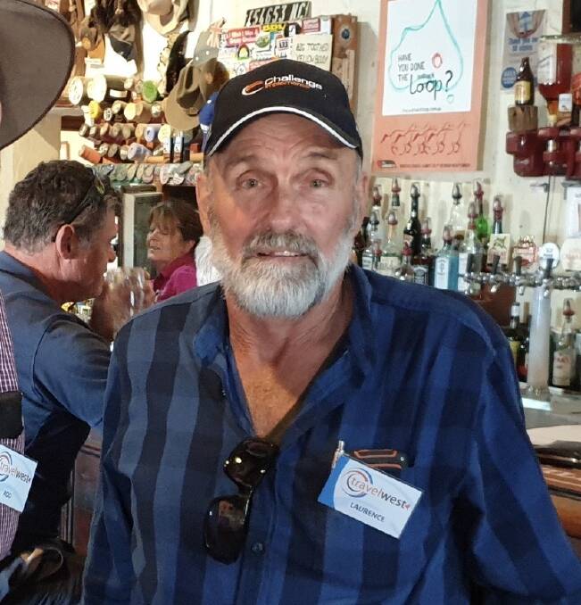 Laurie Ellis on his holiday to Birdsville in 2019. Picture: Supplied Ken Ellis
