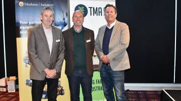 TMA executive director Gary Northover, guest speaker Wallenius Wilhemsen's Kim Buoy and TMA's Richard Lewis. Picture by Paula Thompson