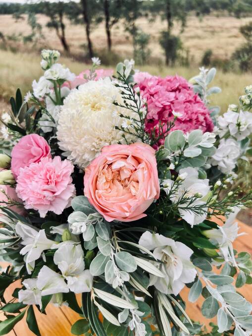 Some of Jolene Priddle's floral work. Picture: Emily Watterson