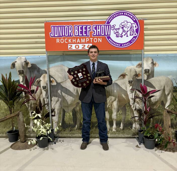 Rockhampton Junior Beef Show champion herdsman for a second consecutive year, Dawson Jones, Ayrdrie, Mount Alma. Picture: Tamara Jones