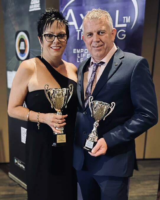 Julia and Rod Laver have another two trophies for the Edge Hill Butchery pool room after they took out a first and a second at the AMIC State Sausage King Titles for 2023 in Brisbane on October 21. Picture supplied