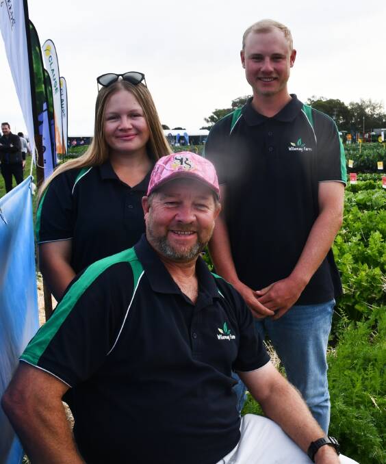 David Haak, who attended the expo with daughter Jennifer and son Cameron, said actual versus predicted weather had caused many growers like them to worry about about yields. Picture: Alison Paterson 