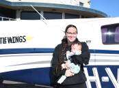 Theodore resident Rachael Donald with her son Bentley, had made the 80 minute trip on a Little Wings flight to Brisbane where Bentley will undergo treatment at the Queensland Children's Hospital. Picture by Kelly Mason