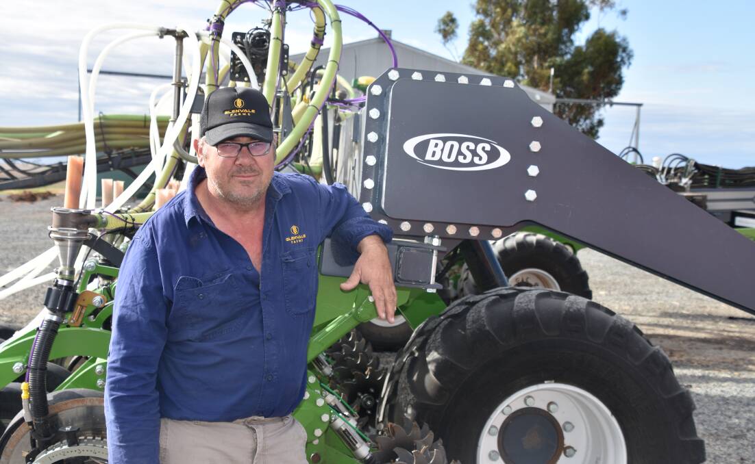 Rob Ruwoldt, Glenvale Farms, Kewell, north of Horsham, has been busy planting in recent weeks. Photo by Gregor Heard.