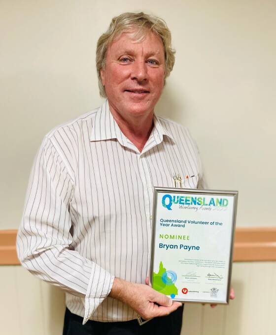 Thanks to the impact he had on the lives of many people in Queensland, Bryan Payne was nominated for Queensland Volunteer of the Year in 2022. Picture: Supplied