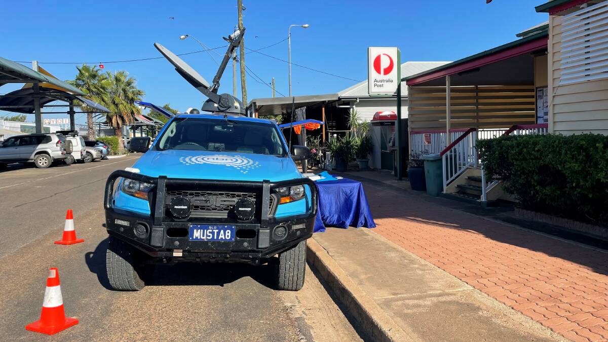 An nbn presence is visible on the streets at Julia Creek as it works to contact with all local residents. Picture supplied