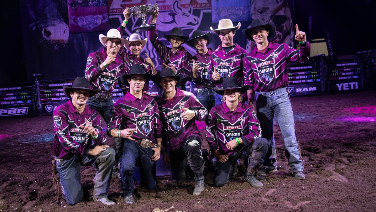 The Queensland PBR Origin team showing their winning style. Picture: Supplied
