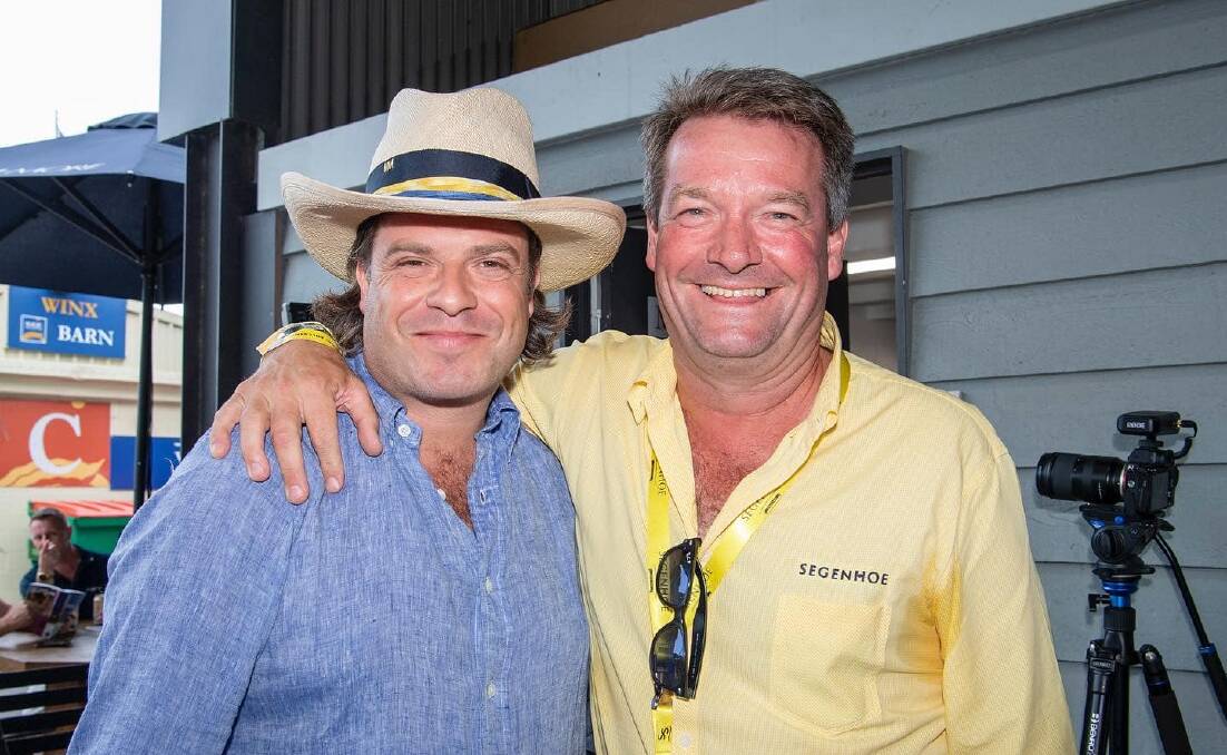 Tom Magnier, Coolmore, and Peter O'Brien, Segenhoe, were all smiles after the record breaking sale at the Magic Millions. Picture supplied
