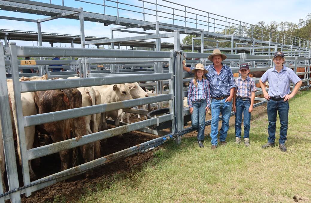 Dan Piacun and family sold Charbray cows and calves for $2025.