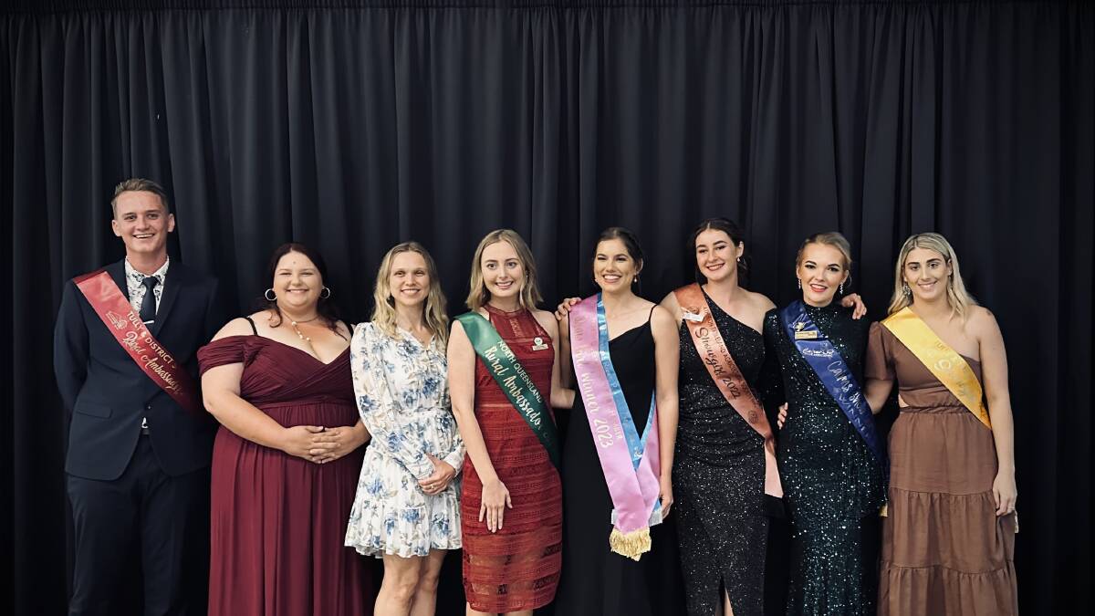 North Queensland Sub Chamber Rural Ambassador and Showgirl entrants. Picture supplied 