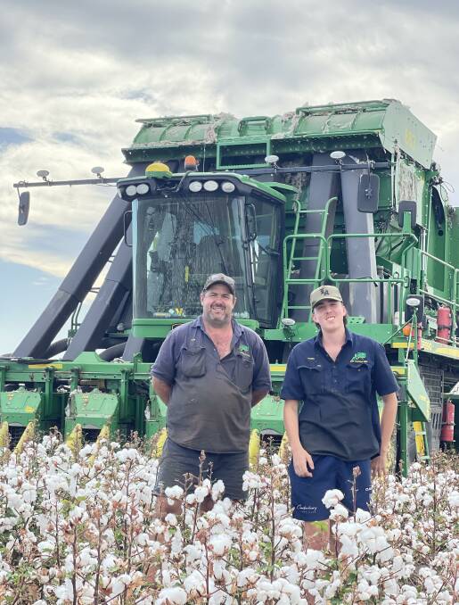 Contractor Sam Dawson of SMD Contracting, with his 16-year-old son James, were both out contract picking at Tinkelara in Emerald earleir this week. 