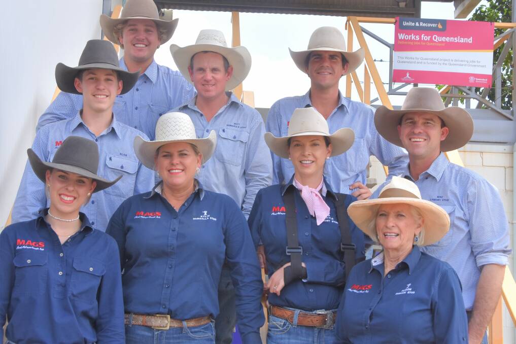 The Lamont and Mungalla stud sale team at the conclusion of the sale. Picture by Ben Harden 