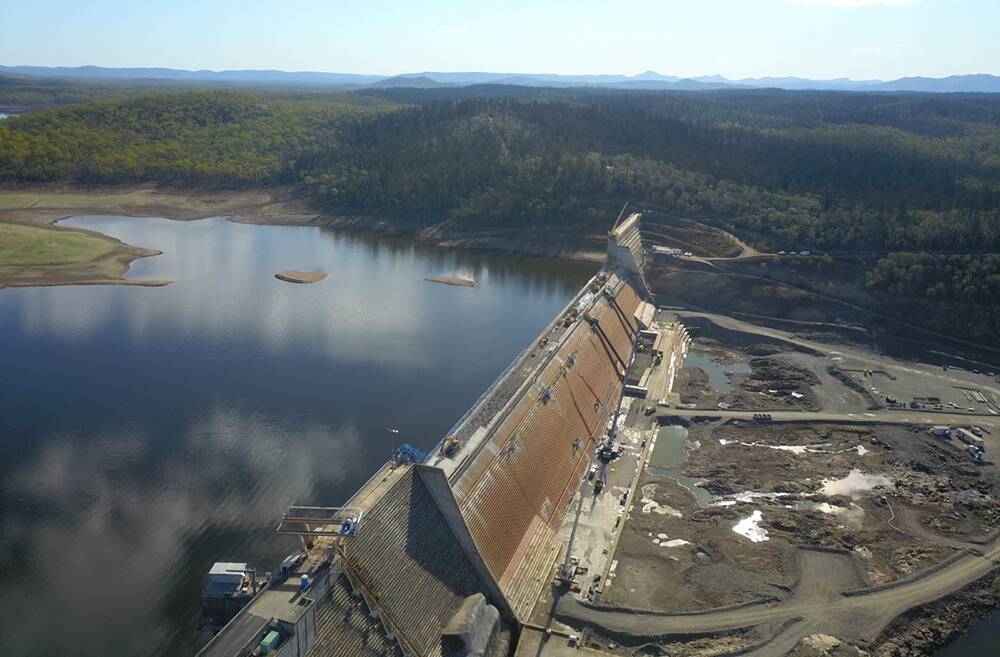 Paradise Dam is located on the Burnett River about 20 km north-west of Biggenden and 80 km south-west of Bundaberg. Picture supplied by Sunwater 