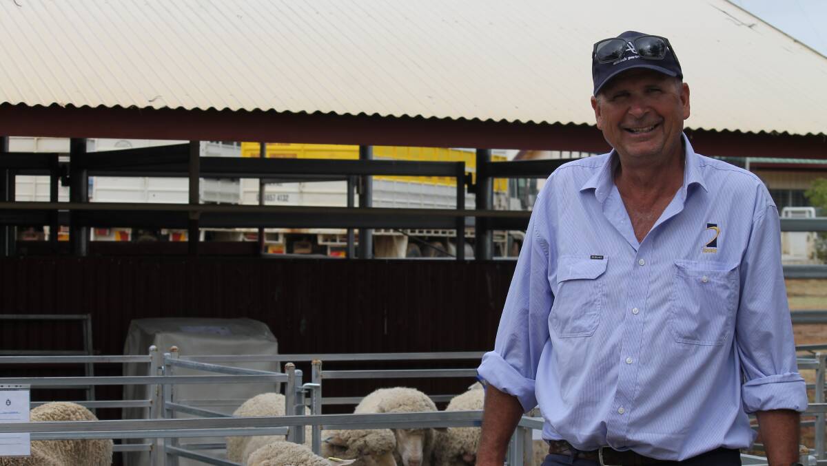 Agforce sheep wool and goats president Stephen Tully at the Queensland State Sheep Show. Picture: Victoria Nugent