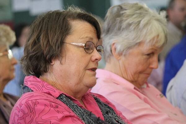 Hughenden graziers Alison Murphy and Mary Dixon at the beef crisis summit in Richmond.