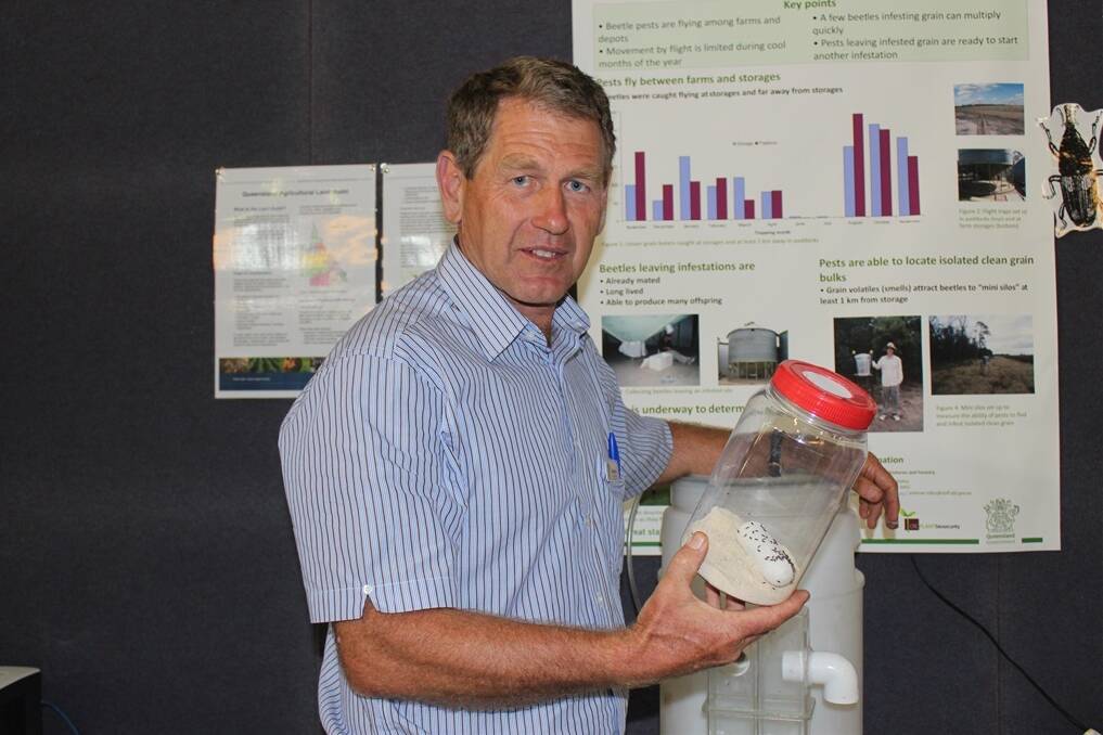 Stored grain pests are a serious issue for agronomist Philip Burrill.