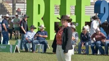 Prue Bygrave, Monto, returned to the show ring at Beef 2024. Picture: Coulton's Country Photography 