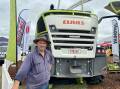 Alan Judd of Judd Bros Contracting with his Claas 960. Picture: Judith Maizey